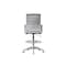 Boss Office Products Deluxe Drafting Chair, Gray Frame, Gray Mesh and Fabric B16376GY-GY - alternate 2